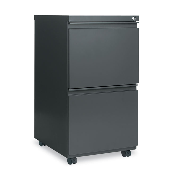 Picture of Two-Drawer Metal Pedestal File W/full-Length Pull, 14 7/8w X 19 1/8d, Charcoal