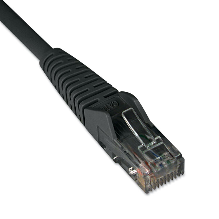 Picture of CAT6 Snagless Molded Patch Cable, 1 ft, Black