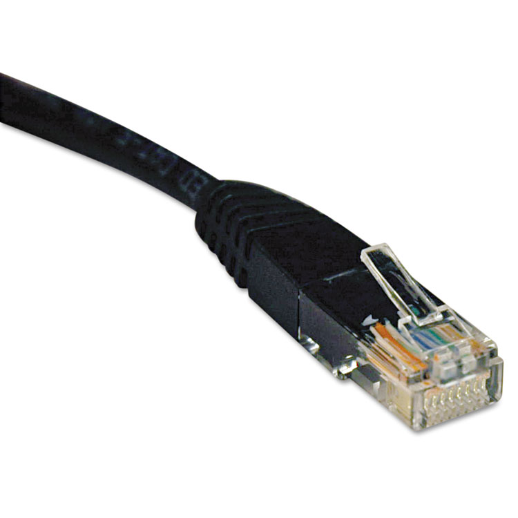 Picture of N002-010-BK 10ft Cat5e 350MHz Molded Cable RJ45 M/M Black, 10'