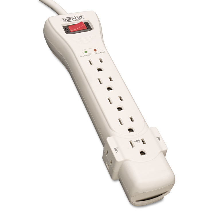 Picture of SUPER7 Surge Suppressor, 7 Outlets, 7 ft Cord, 2160 Joules, Light Gray
