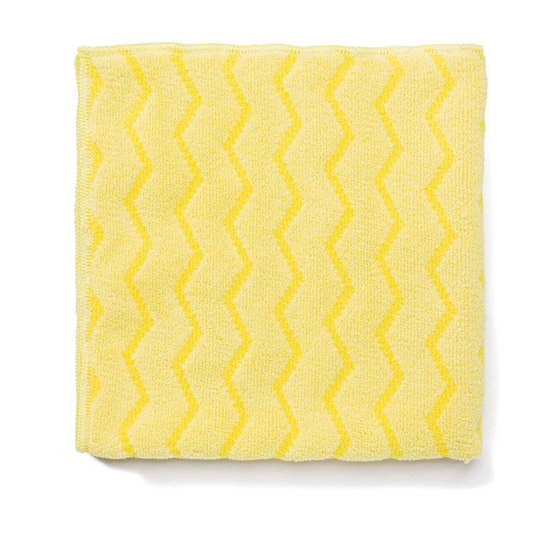 Picture of Reusable Cleaning Cloths, Rubbermaid®,  Microfiber, 16 x 16, Yellow, 12/Carton (RCPQ610)