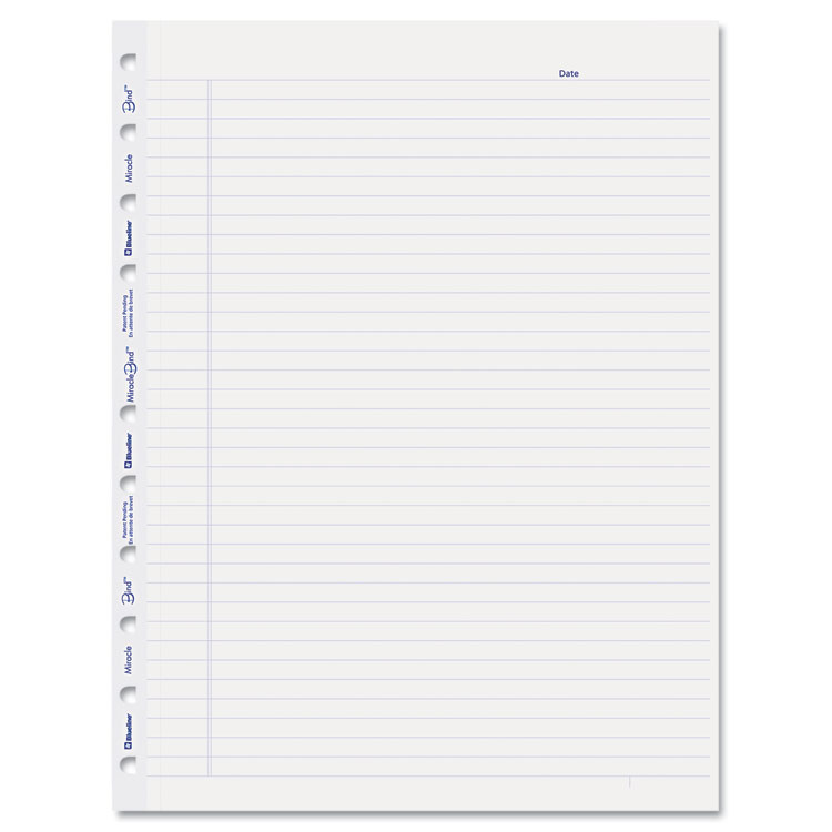 Picture of MiracleBind Ruled Paper Refill Sheets, 11 x 9-1/16, White, 50 Sheets/Pack