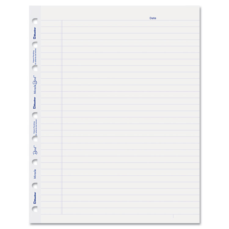 Picture of MiracleBind Ruled Paper Refill Sheets, 9-1/4 x 7-1/4, White, 50 Sheets/Pack
