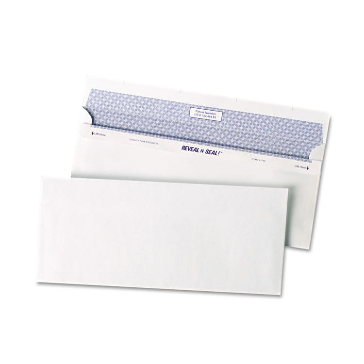 Picture of Reveal N Seal Business Envelope, #10, 4 1/8 x 9 1/2, White, 500/Box