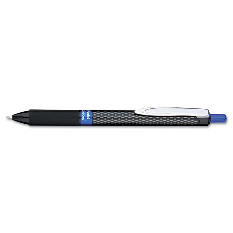 Picture of Oh! Gel Retractable Roller Pen, .7mm, Black Barrel, Blue Ink, Dozen