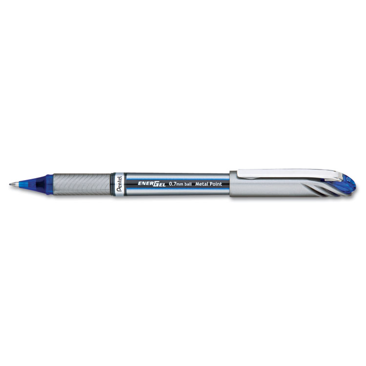 Picture of EnerGel NV Liquid Gel Pen, .7mm, Blue Barrel, Blue Ink, Dozen