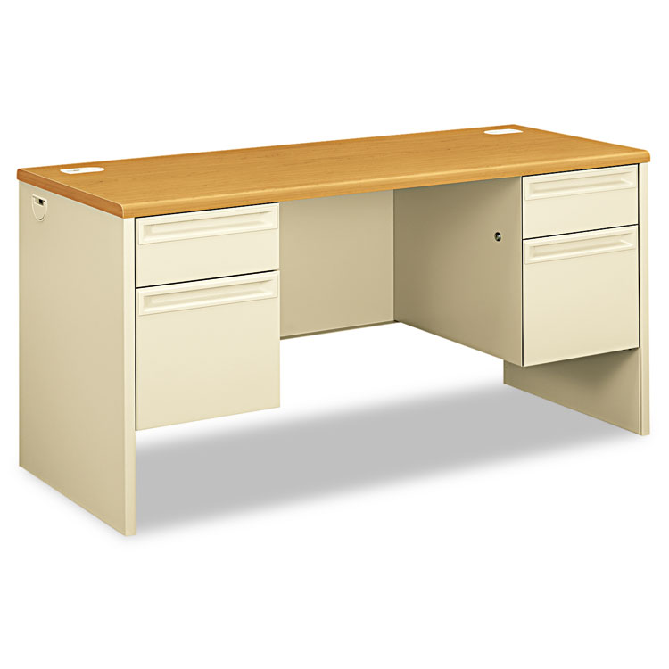 Picture of 38000 Series Kneespace Credenza, 60w x 24d x 29-1/2h, Harvest/Putty