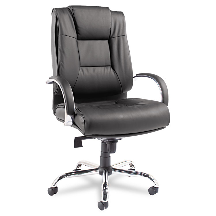 Picture of Alera Ravino Big & Tall Series High-Back Swivel/Tilt Leather Chair, Black