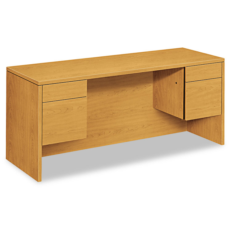 Picture of 10500 Series Kneespace Credenza With 3/4-Height Pedestals, 60w x 24d, Harvest