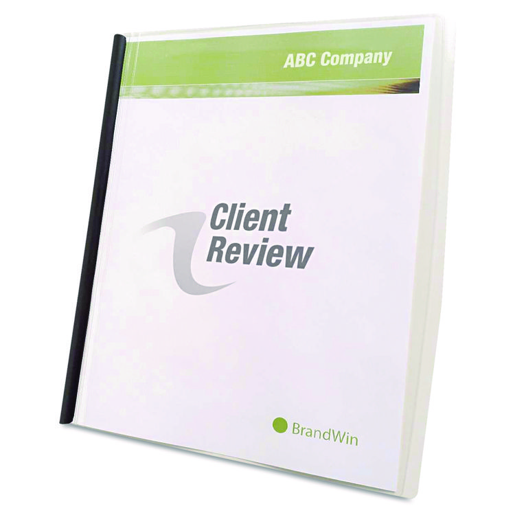 Slide 'n Bind Report Cover, Swing Clip, 8.5 X 11, Frosted/clear, 10/pack