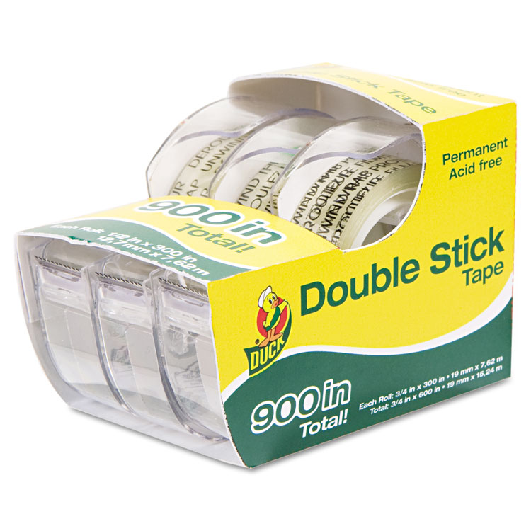 Picture of Permanent Double-Stick Tape, 1/2" x 300", 1" Core, Clear