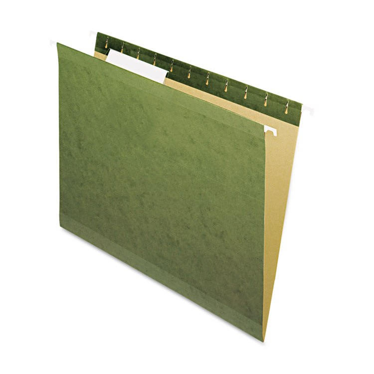 Picture of Hanging File Folders, No Tabs, Letter, Standard Green, 25/Box