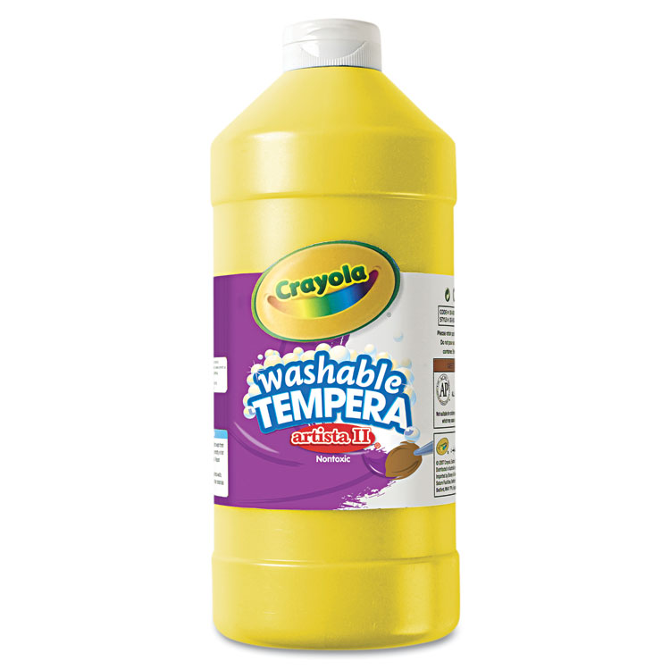 Picture of Artista II Washable Tempera Paint, Yellow, 32 oz