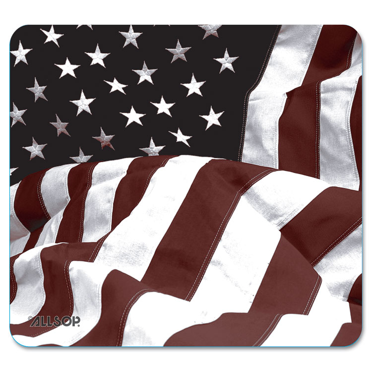 Picture of Naturesmart Mouse Pad, American Flag Design, 8 1/2 x 8 x 1/10