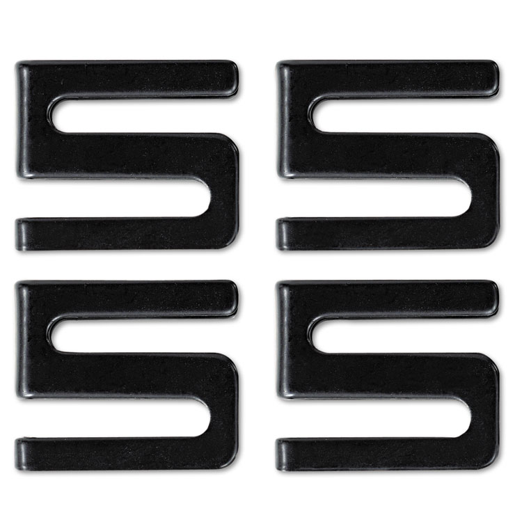 Picture of Wire Shelving S Hooks, Metal, Black, 4 Hooks/Pack