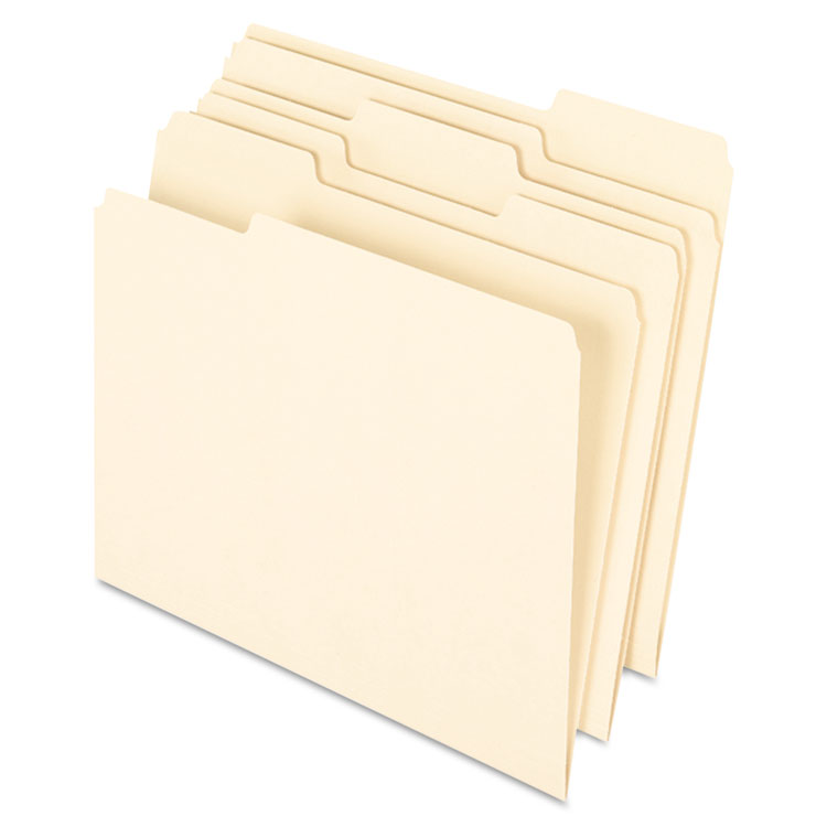 Picture of Earthwise 100% Recycled Paper File Folder, 1/3 Cut, Letter, Manila, 100/Box