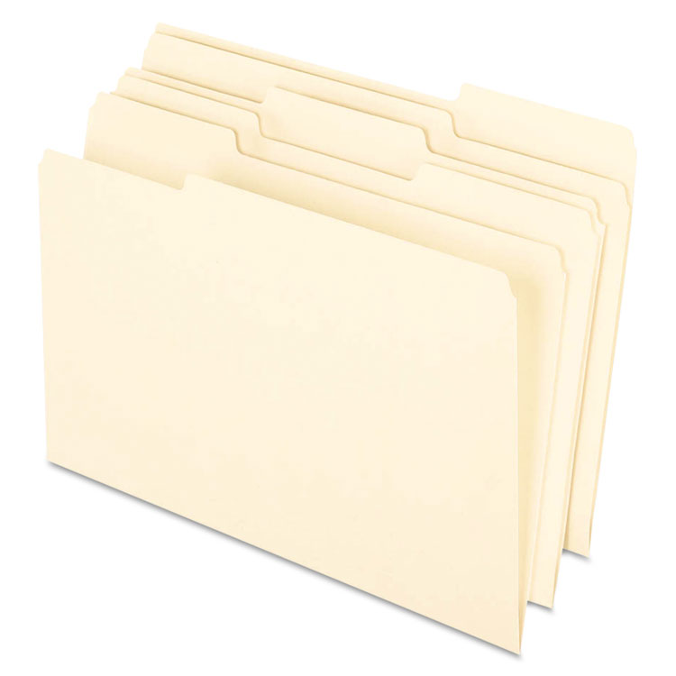 Picture of Earthwise 100% Recycled Paper File Folder, 1/3 Cut, Legal, Manila, 100/Box