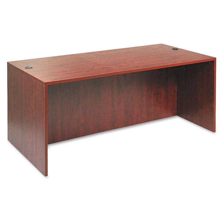 Picture of Alera Valencia Series Straight Desk Shell, 71w x 35 1/2d x 29 5/8h, Med Cherry