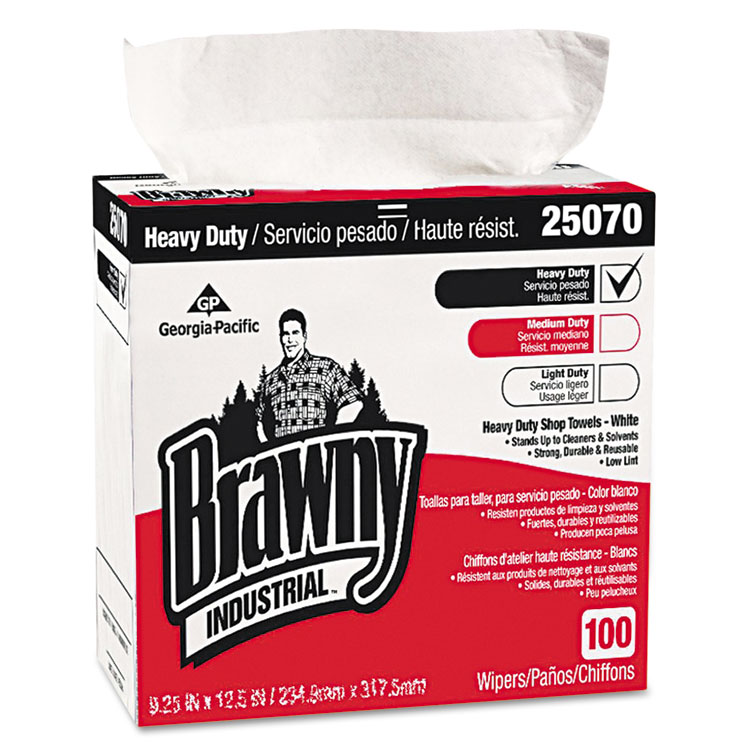 Picture of Heavy-Duty Shop Towels, 9 1/8 x 16 1/2, 100/Box, 5 Boxes/Carton
