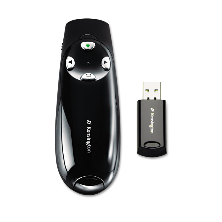 Picture of Wireless Presenter Pro with Green Laser Pointer, Class 2, Black