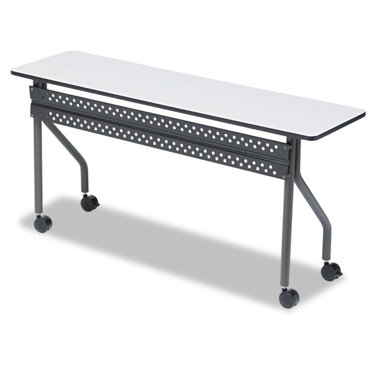 Picture of OfficeWorks Mobile Training Table, 60w x 18d x 29h, Gray/Charcoal
