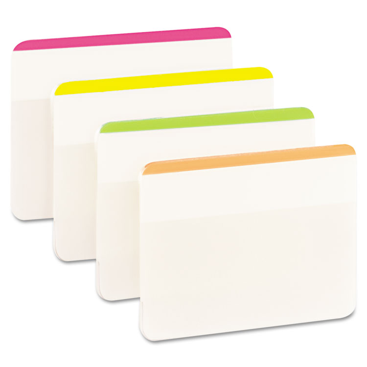 Picture of File Tabs, 2 x 1 1/2, Lined, Assorted Brights, 24/Pack