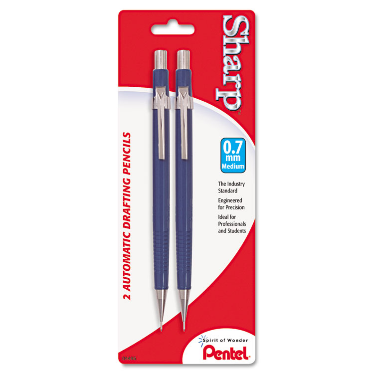 Picture of Sharp Mechanical Drafting Pencil, 0.7 mm, Blue Barrel, 2/Pack