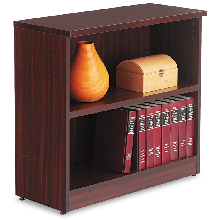 Picture of Alera Valencia Series Bookcase, Two-Shelf, 31 3/4w x 14d x 29 1/2h, Mahogany