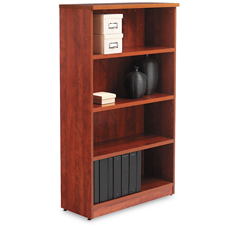 Picture of Alera Valencia Series Bookcase, Four-Shelf, 31 3/4w x 14d x 55h, Medium Cherry