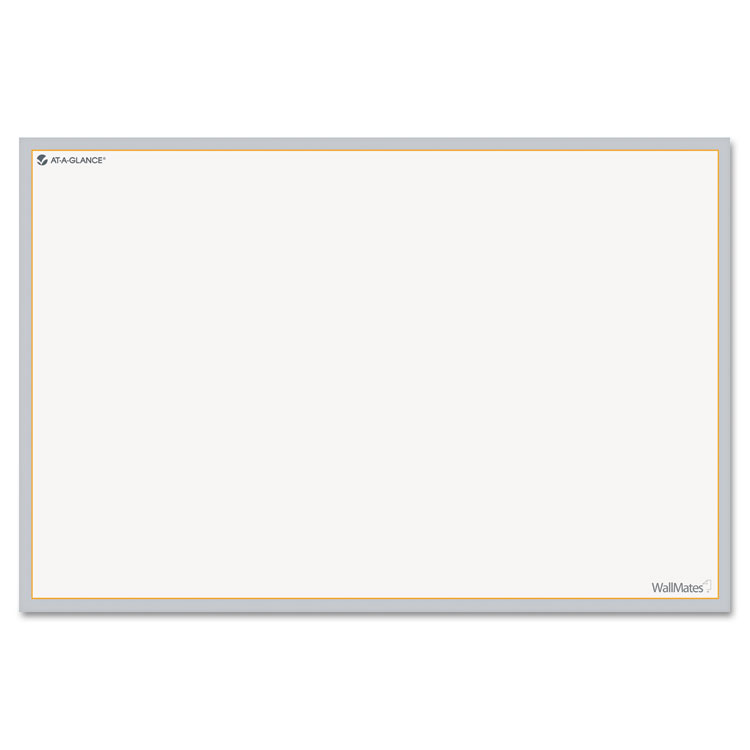 Wallmates Self-Adhesive Dry Erase Writing/planning Surface, 36 X 24, White/gray/orange Sheets, Undated