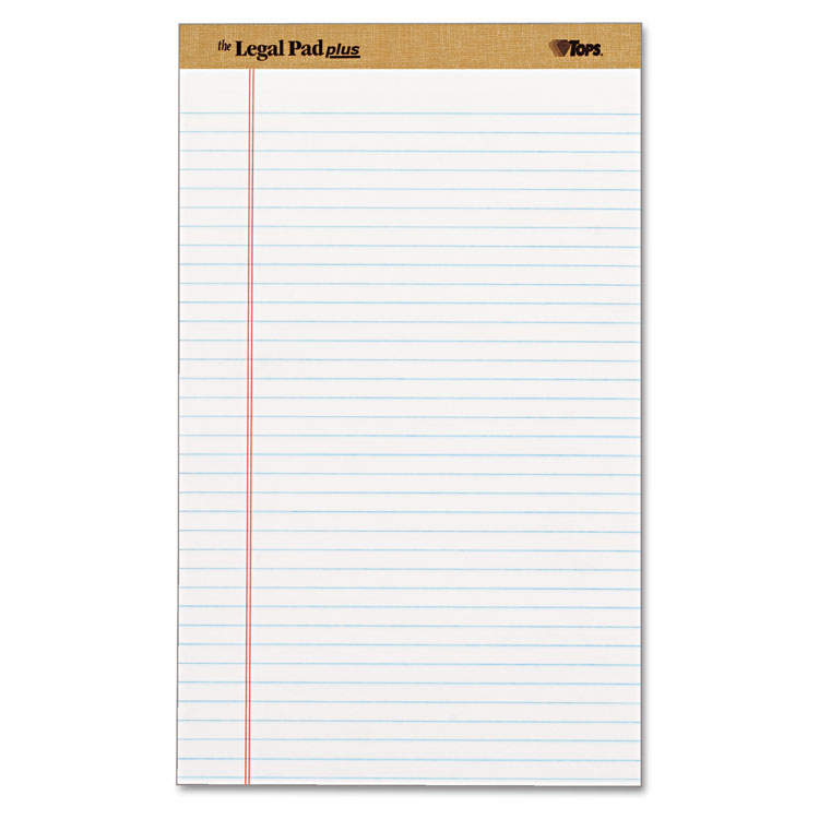 Picture of The Legal Pad Ruled Perforated Pads, Legal/Wide, 8 1/2 x 14, White, 50 Sheets