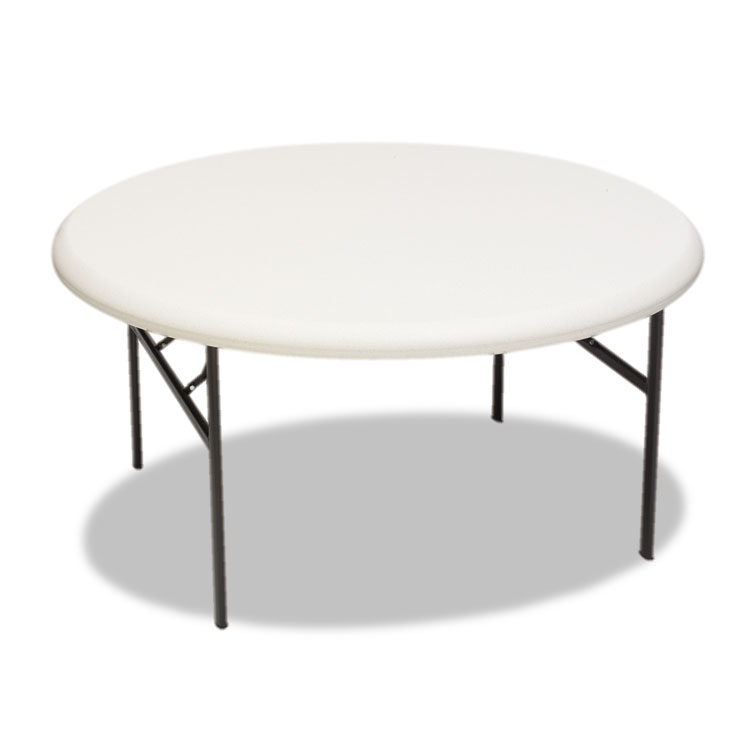 Picture of IndestrucTables Too 1200 Series Resin Folding Table, 60 dia x 29h, Platinum