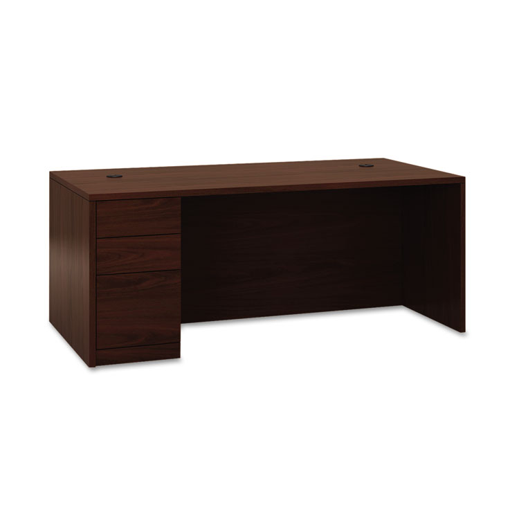 Picture of 10500 Series "L" Single Ped Desk, Left Full-Height Ped, 72 x 36, Mahogany