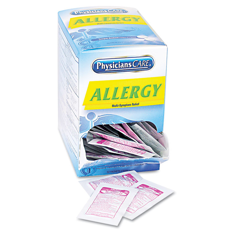 Picture of Allergy Antihistamine Medication, Two-Pack, 50 Packs/Box