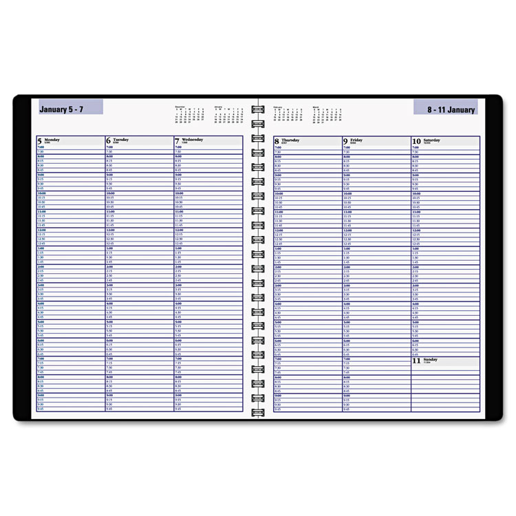 Picture of Weekly Appointment Book, 8 x 11, Black