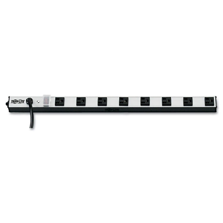 Picture of Tripp Lite Vertical Power Strip, 8 Outlets, 1 1/2 x 24 x 1/2, 15 ft Cord, Silver  (TRPPS2408)