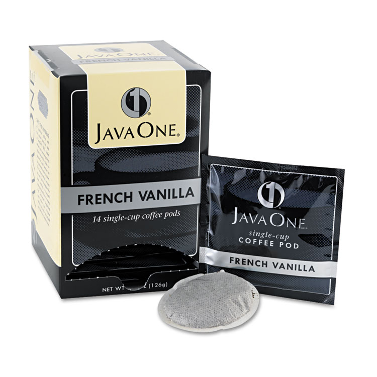 Picture of Coffee Pods, French Vanilla, Single Cup, 14/Box