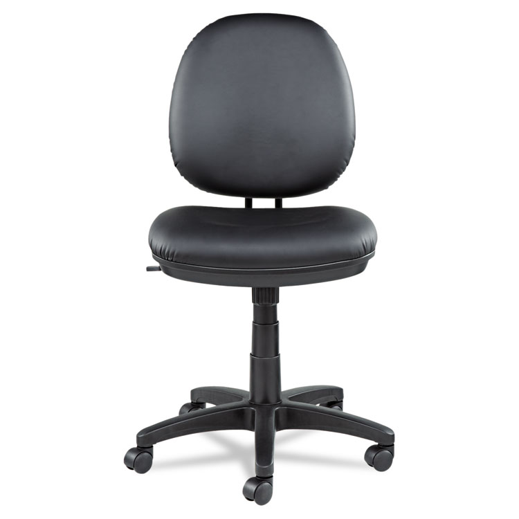 Picture of Alera Interval Series Swivel/Tilt Task Chair, Leather, Black