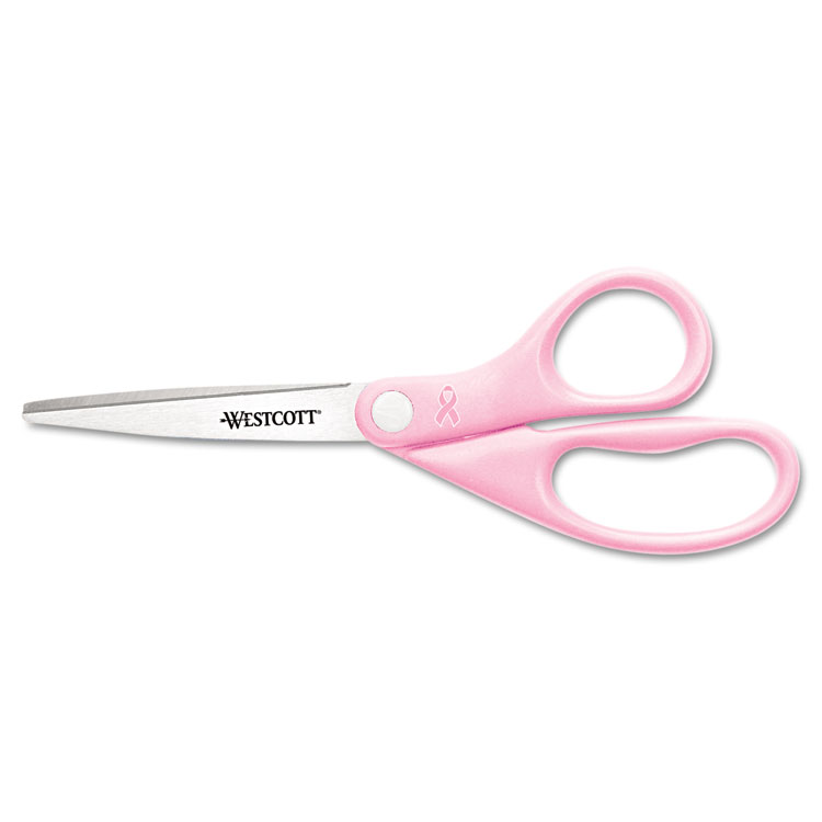 Picture of All Purpose Breast Cancer Awareness Scissors with BCA Pin, 8" Long, Pink