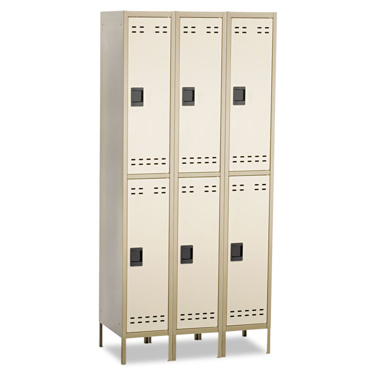 Picture of Double-Tier, Three-Column Locker, 36w x 18d x 78h, Two-Tone Tan
