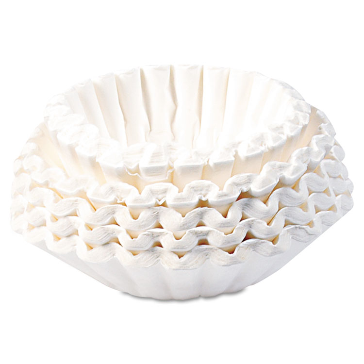 Picture of Flat Bottom Coffee Filters, 12-Cup Size, 250/Pack