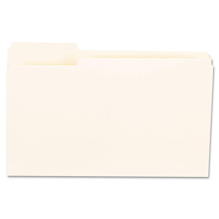Picture of File Folders, 1/3 Cut First Positions, One-Ply Top Tab, Legal, Manila, 100/Box