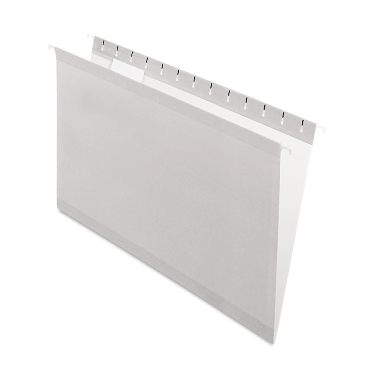 Picture of Reinforced Hanging Folders, 1/5 Tab, Legal, Gray, 25/Box