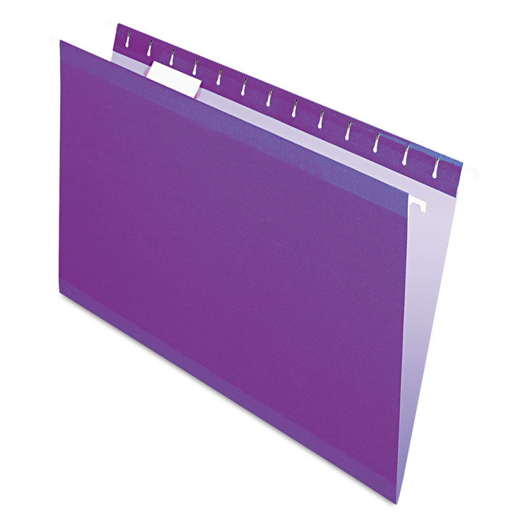 Picture of Reinforced Hanging Folders, 1/5 Tab, Legal, Violet, 25/Box
