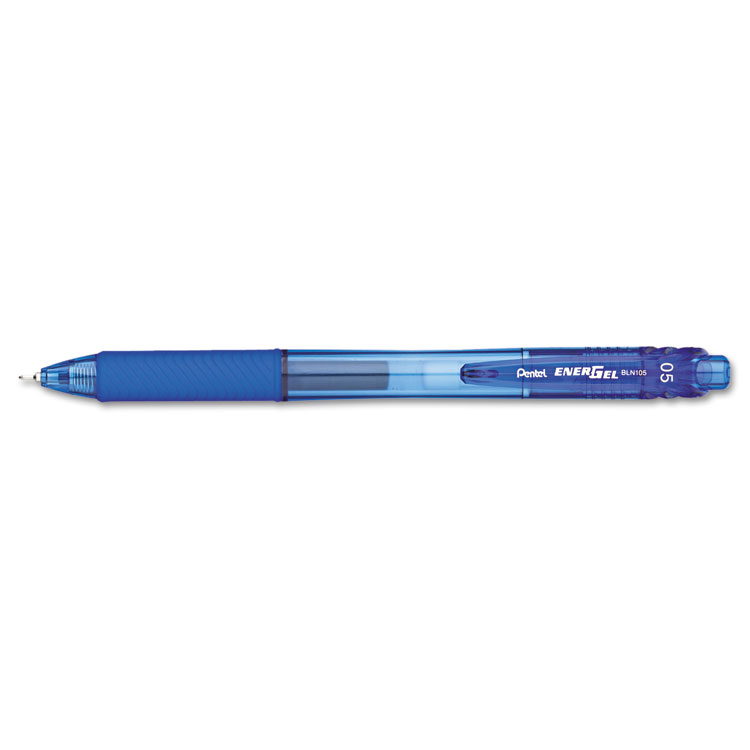 Picture of EnerGel-X Retractable Roller Gel Pen, .5mm, Blue Barrel/Ink, Dozen