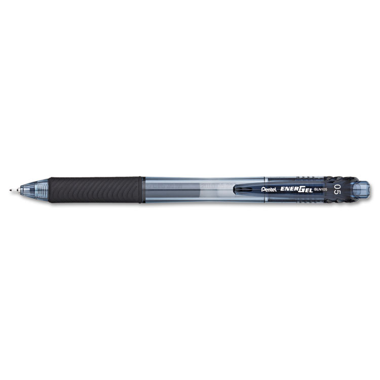 Picture of EnerGel-X Retractable Roller Gel Pen, .5mm, Black Barrel/Ink, Dozen