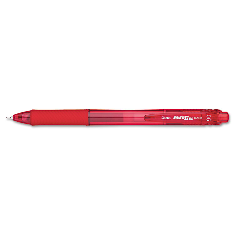 Picture of EnerGel-X Retractable Roller Gel Pen, .5mm, Red Barrel/Ink, Dozen