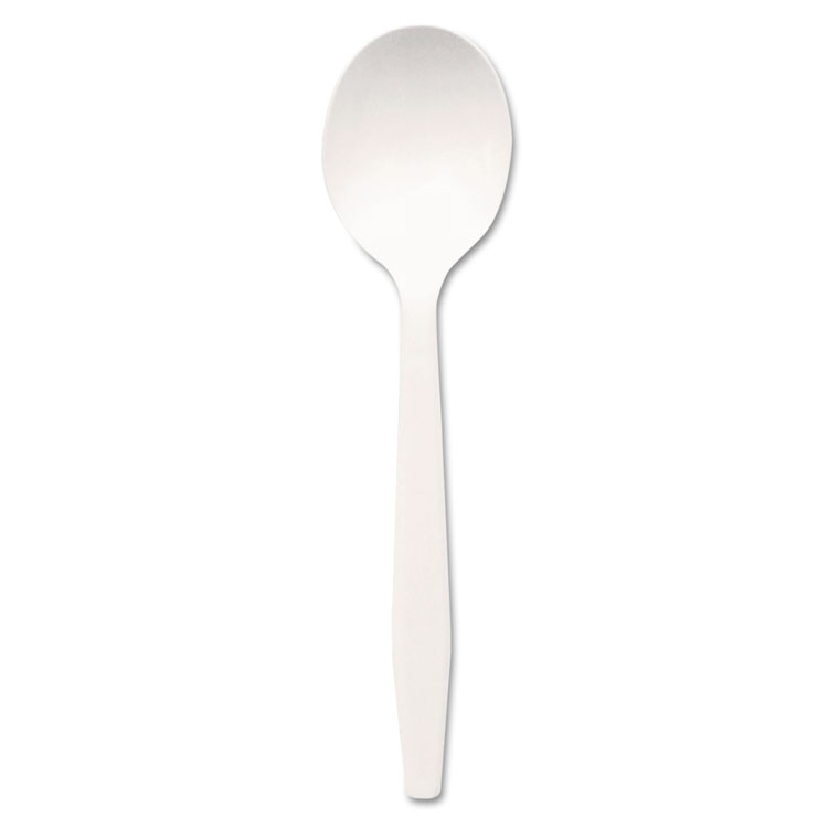 Picture of Plastic Cutlery, Mediumweight Soup Spoons, White, 1000/carton