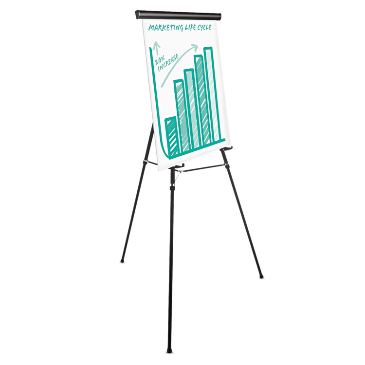 Picture of Heavy Duty Presentation Easel, 69" Maximum Height, Metal, Black
