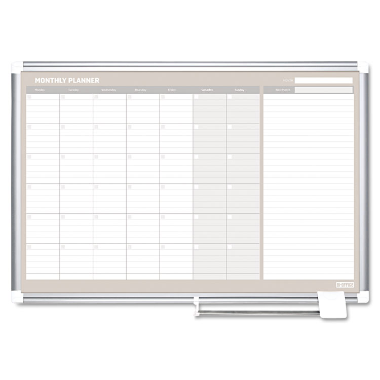 Picture of Monthly Planner, 48x36, Silver Frame